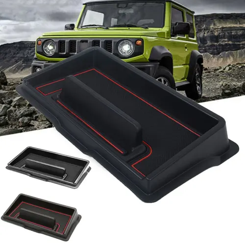 Imagen 1 del producto Caja de almacenamiento para salpicadero Interior de coche, soporte para bandeja, organizador de consolas centrales, soporte para teléfono para Suzuki Jimny 2019 2020-2025