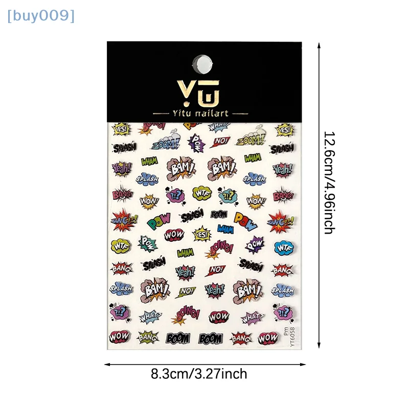 

【buy009】3D Colorful Letter Design Nail Art Stickers Uppercase Alphabet Letters Artistic Designs DIY Nail Art Decals Decoration