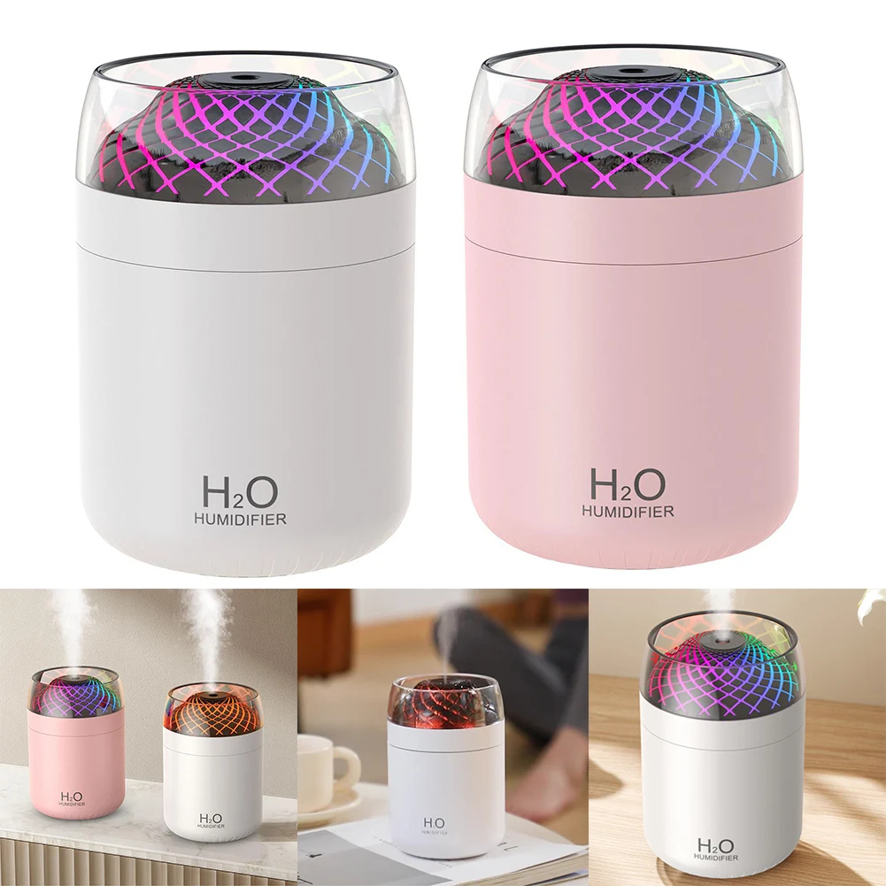 Air Humidifier 500ml Humidifier Compact And Lightweight Continuous And Intermittent Mist Adjustable Timer Humidifier Cooler Pink