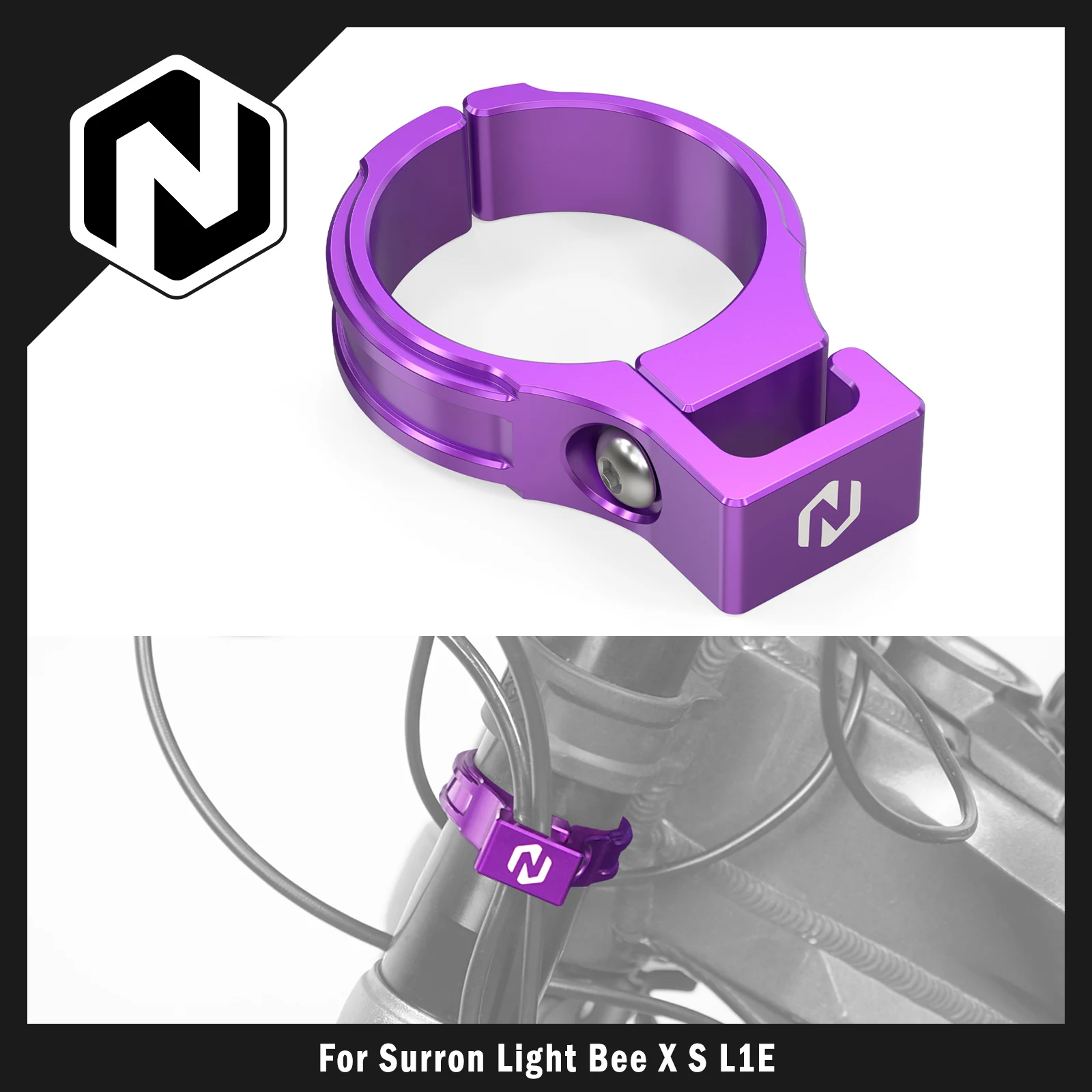 

NICECNC For Surron Light Bee X Front Fork Hose Brake Line Holder Cable Clamp For Sur-Ron Light Bee S L1E For Segway X160 X260