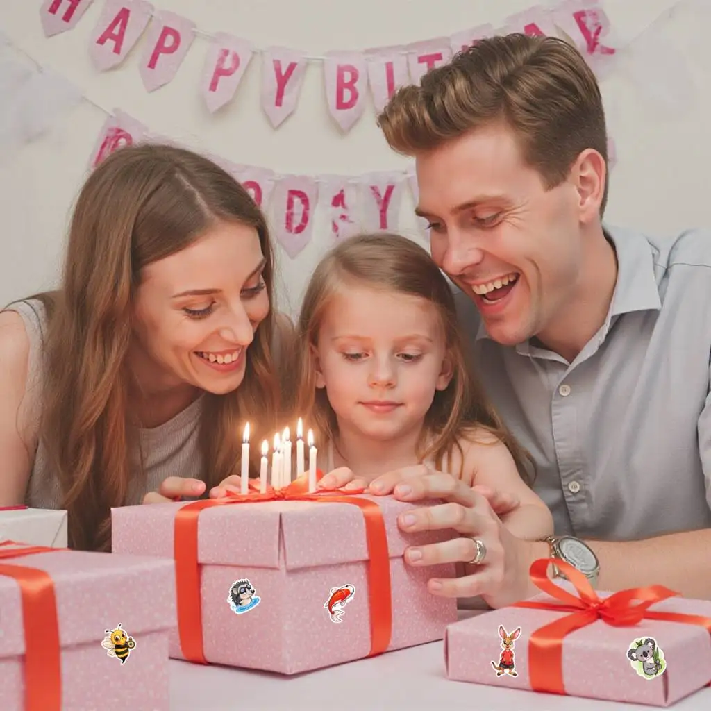 35 pezzi-200 pezzi adesivi insetti cartoni animati adesivi personaggi carini giocosi adesivi ricompensa insegnante per chitarra skateboard fai da te