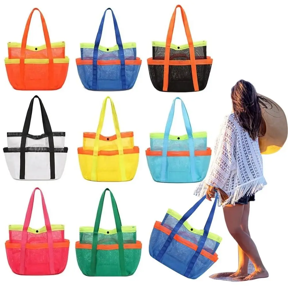 Portable Beach Tote Bag Breathable Foldable Toiletry Bag Quick Dry Large Capacity Swimming Handbag