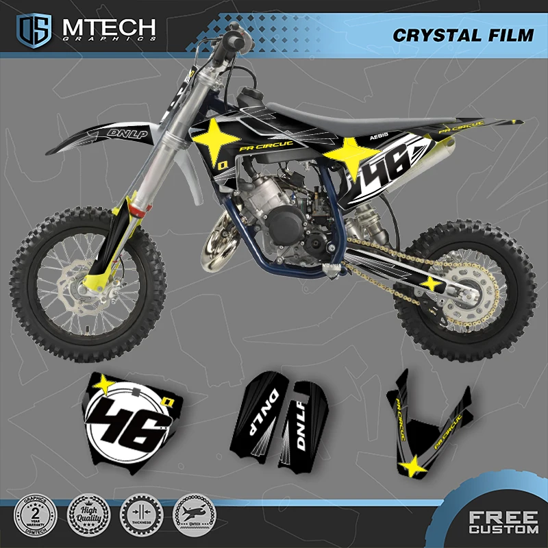 

DSMTECH MOTOR Motorcycle Graphics Stickers Decals Kits For Husqvarna TC50 2017 2018 2019 2020 2021 2022 2023 004