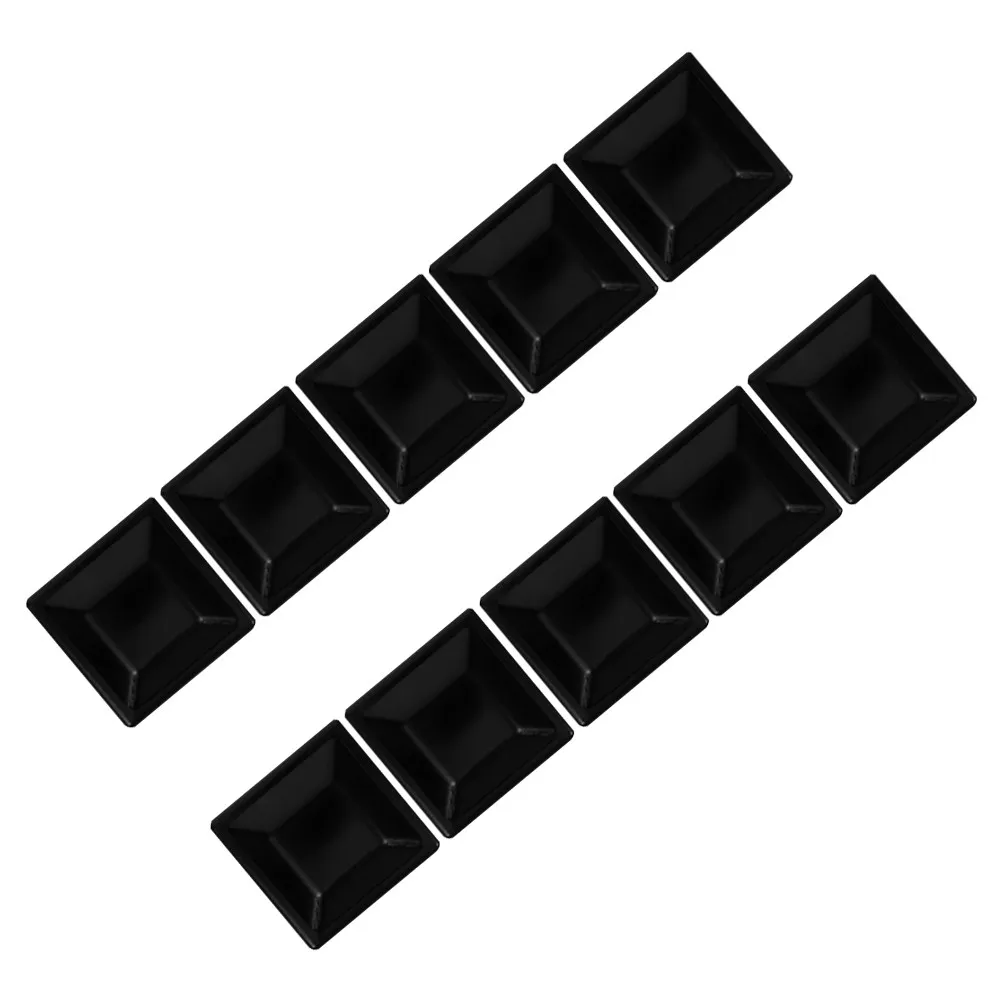 1Set Square Plastic Fence Post Caps PP Material Weatherproof Rust-Resistant Smooth Edge Guardrail Post Cover for Garden Fence