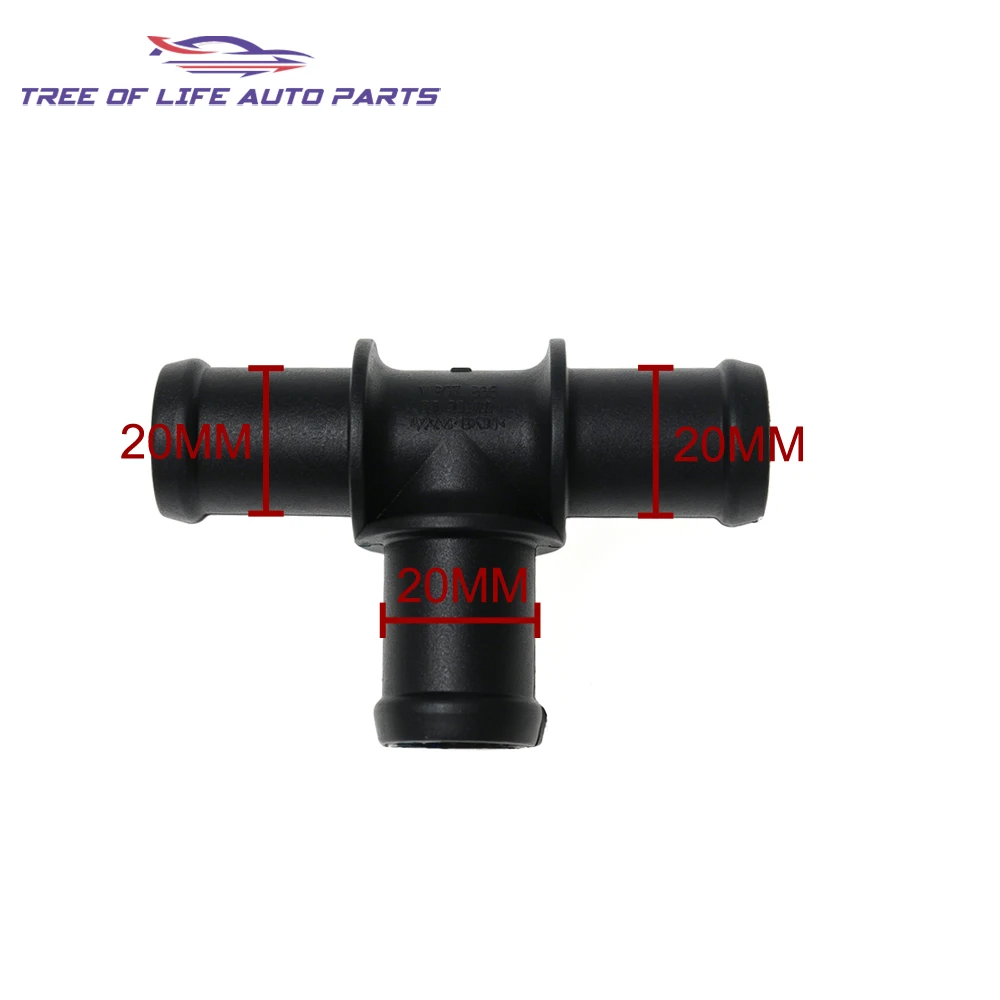 1/2/5/10x Coolant Water Hose Coupling Tee Connector For Jetta Caddy Golf Tiguan Sharan Touran A3 A4 A5 A7 A8 Q3 Q5 Q7 N90760601