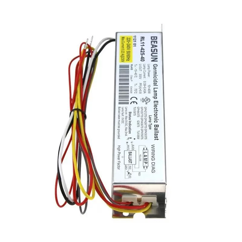 Imagem -04 - Lâmpada de Desinfecção uv Reator Eletrônico Tubo Ultravioleta tipo Universal Rl11425-40 Yl1-425-40 10-41w