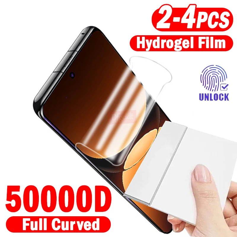 

Полностью изогнутая гидрогелевая пленка из 2 предметов для Realme GT 7 Pro GT Neo6 SE GT 6 GT 6T GT5 Pro 50000D, простые в установке защитные пленки для экрана
