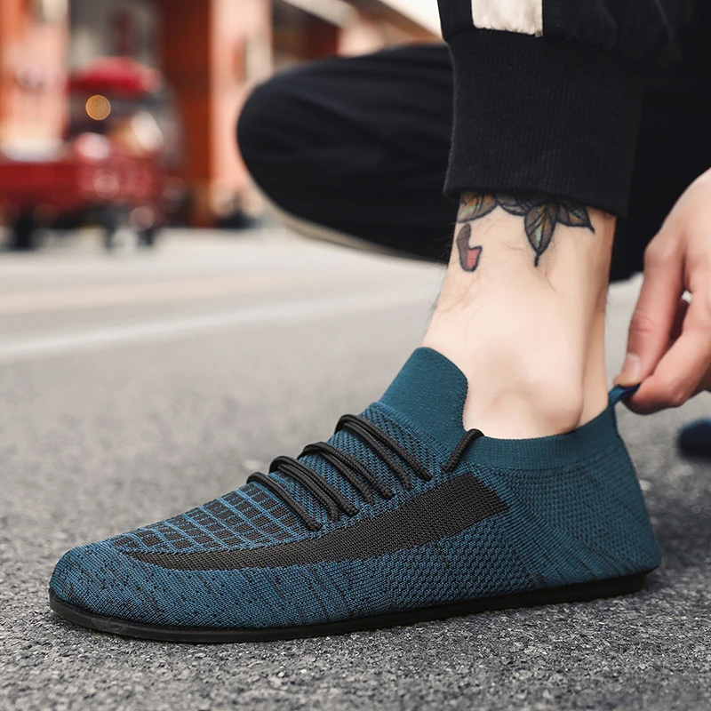 YRZL Mesh Loafers Men Driving Moccasins High Quality Flats Walking Shoes Breathable Non Slip Casual Loafers Summer Mens Shoes