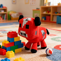 Red Cow Plush Toys Game Red Cow Plush Soft Stuffed Animals Toys for Children Kids Gifts 16CM