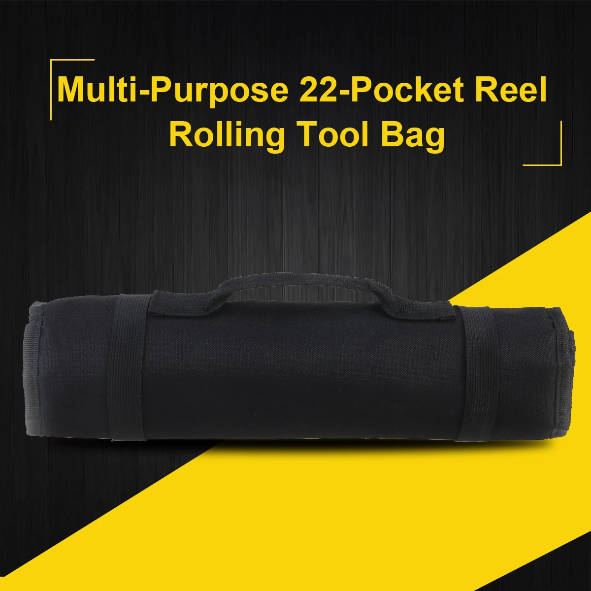 

Roll Up Tool Pouch Organizer 22 Pockets Heavy Duty Portable Tool Bag with Strap Closure for Pliers Screwdrivers Mini Flashlights