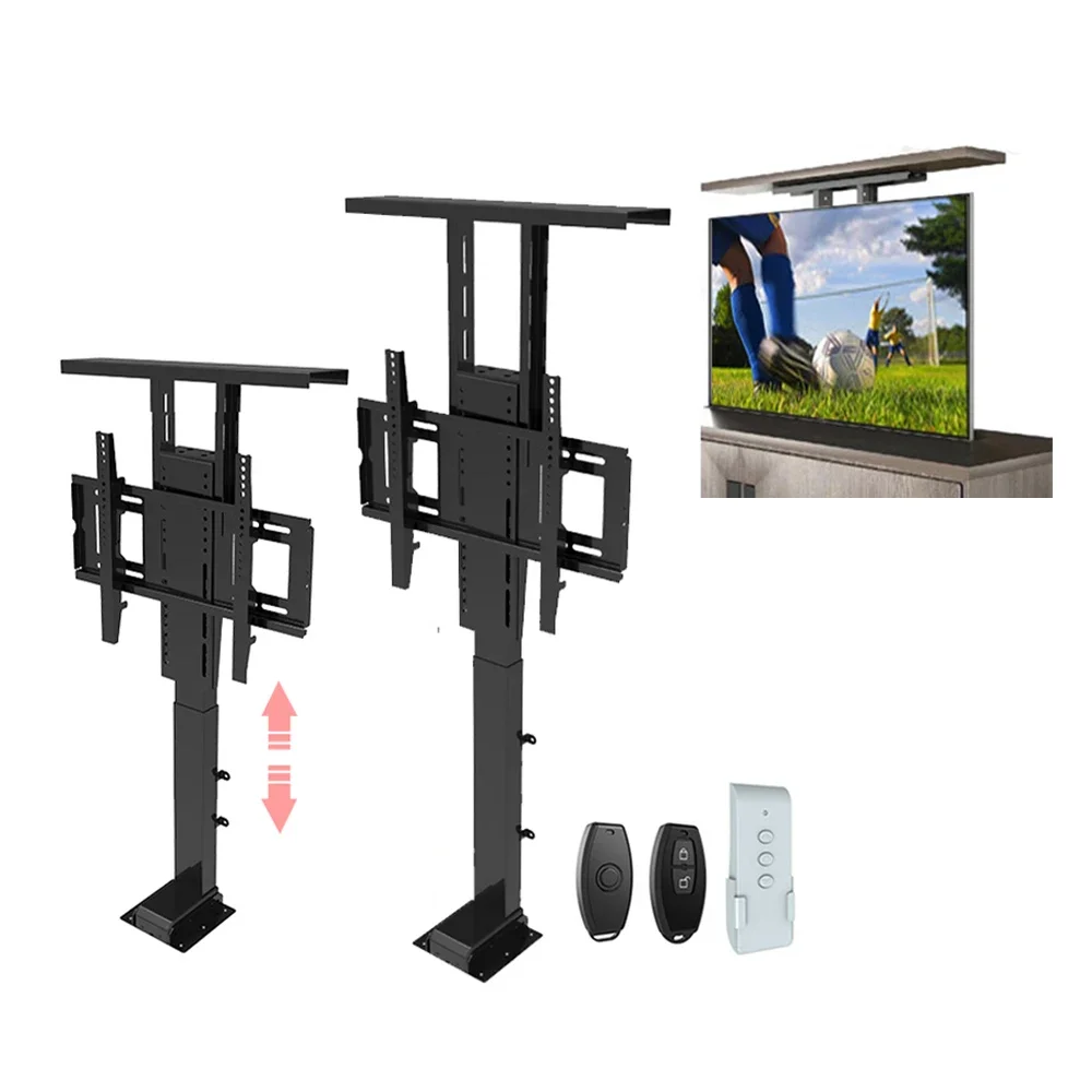 Electric Height Adjustable Under Bed TV Stand, 32-57 Inch Remote Control TV Lift