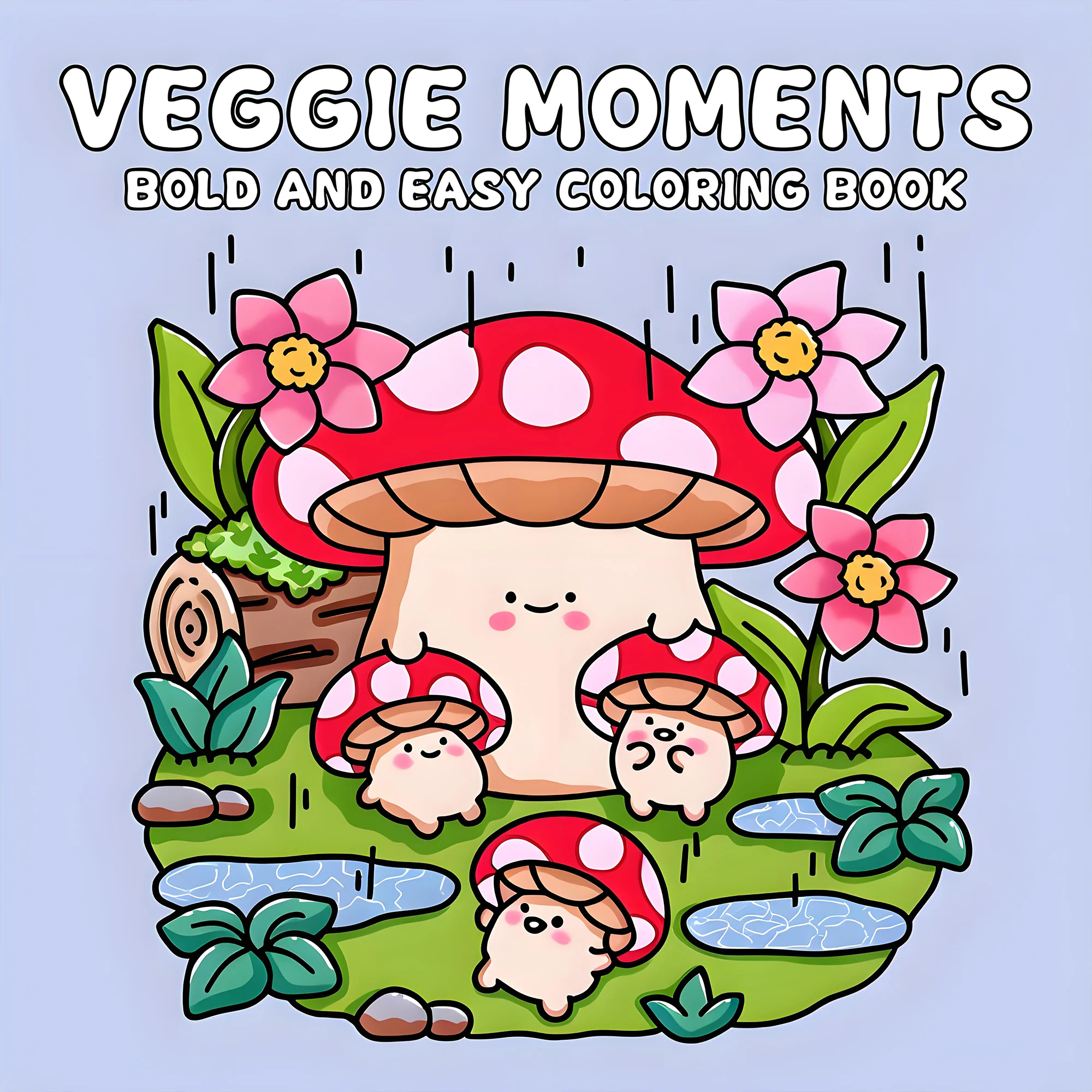 Adult Picture Book - 24-Page Upgraded Vegetarian Moments Coloring Book with Unique Cover Design
