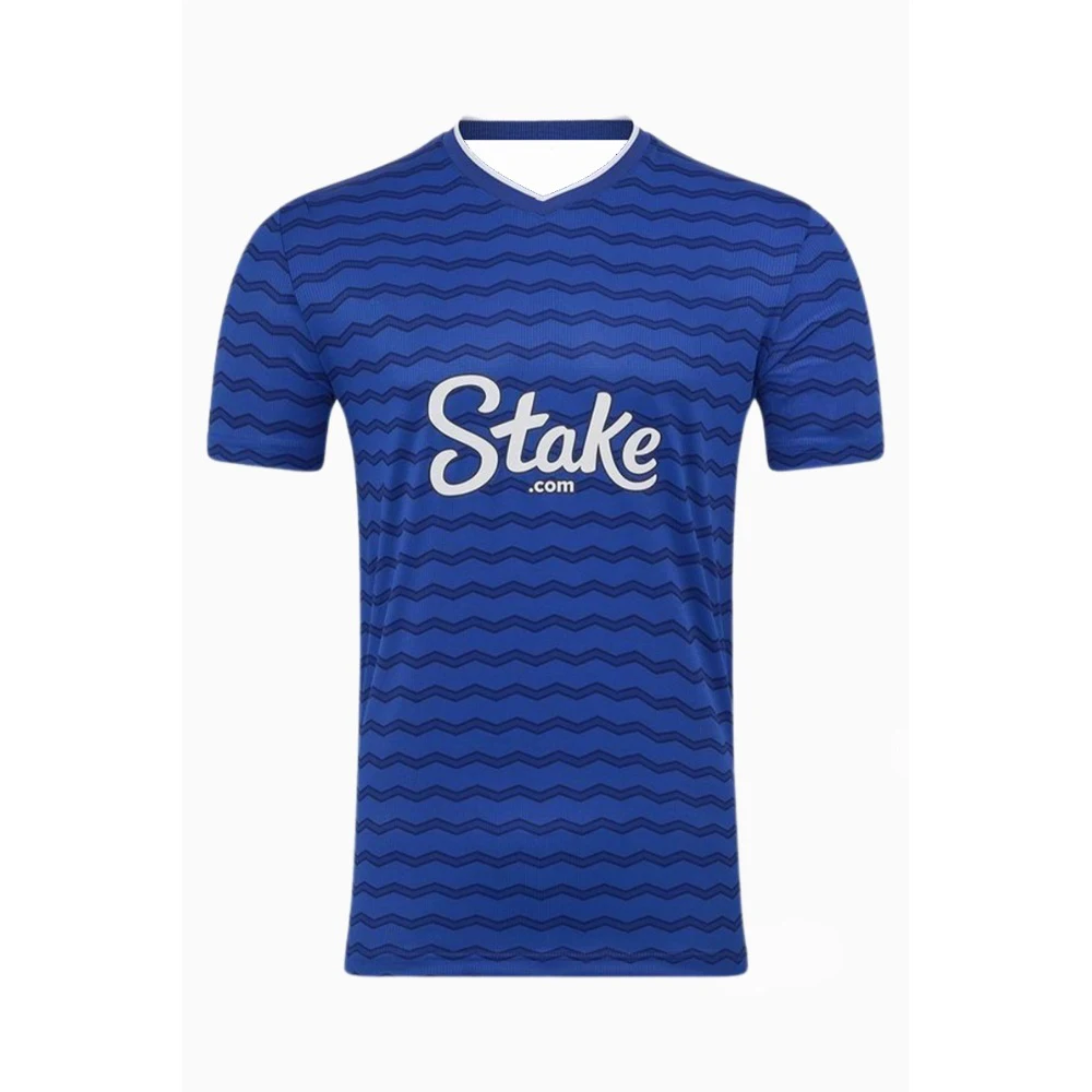 جديد 25-26 إيفرتون المنزل وبعيدا قمصان كرة القدم تي شيرت ثلاثية الأبعاد مطبوعة قصيرة الأكمام تي شيرت رياضي نفس الكبار والأطفال