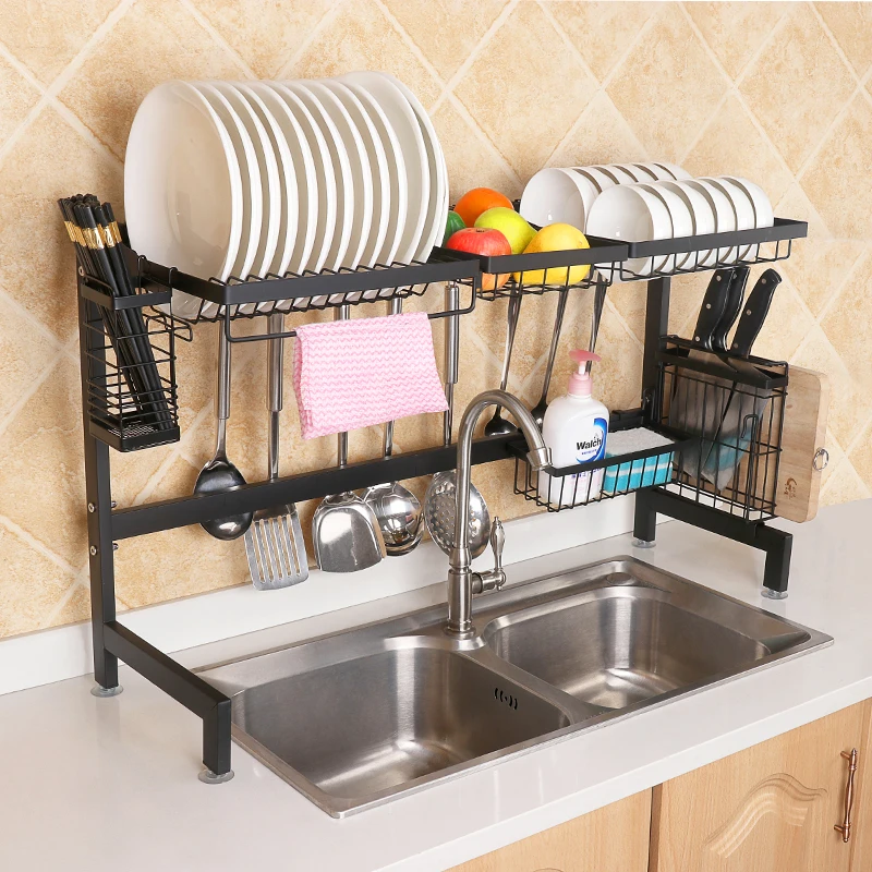 

Standing Type Modern Multifunctional Stainless Steel Dish Drying Rack Drainer Kitchen Shelf Storage Racks