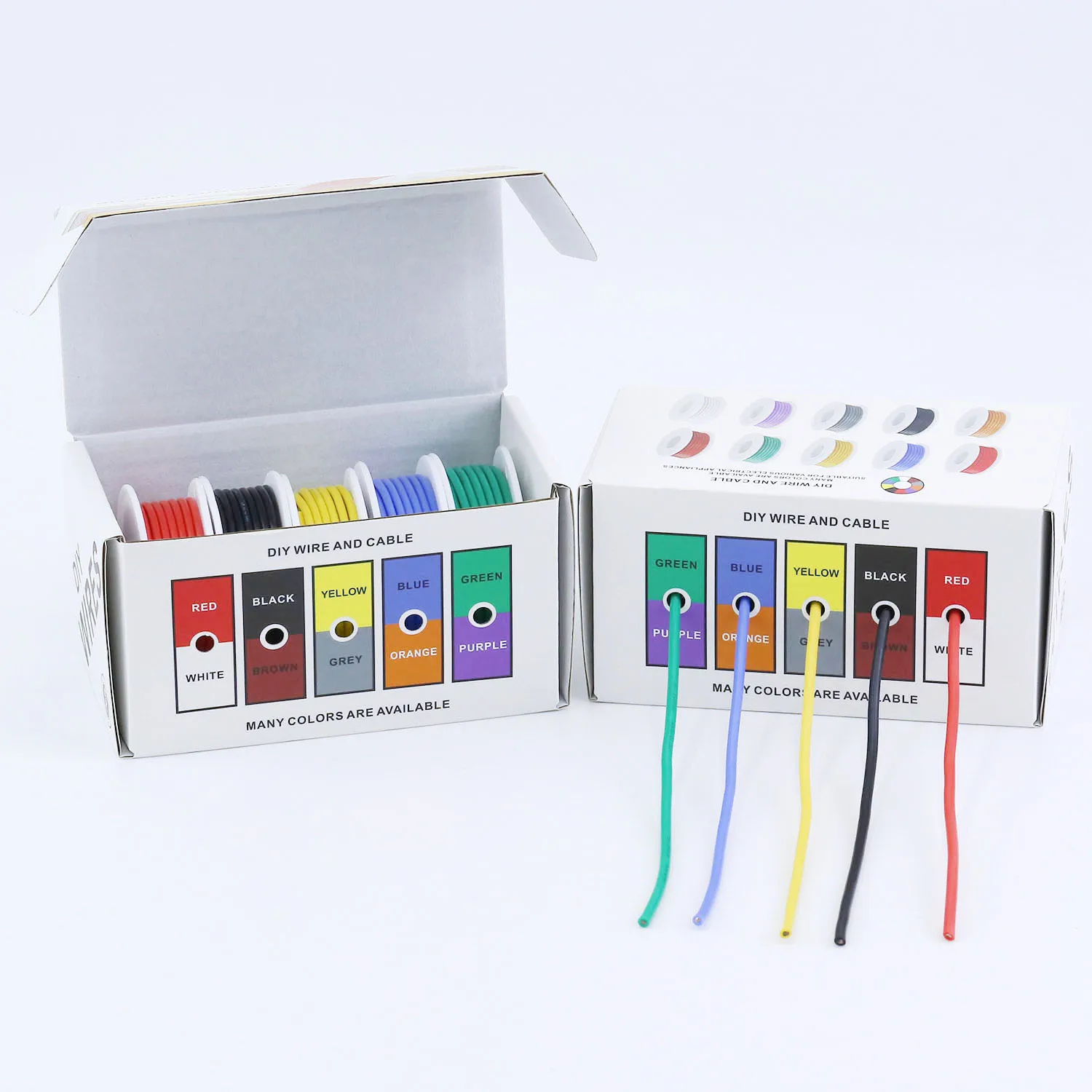 16 AWG Stranded Electrical Wire 16 Gauge Tinned Copper Wires Flexible Silicone Electric Hook Up Wire Kit  5 Colors 13.1/4m Each