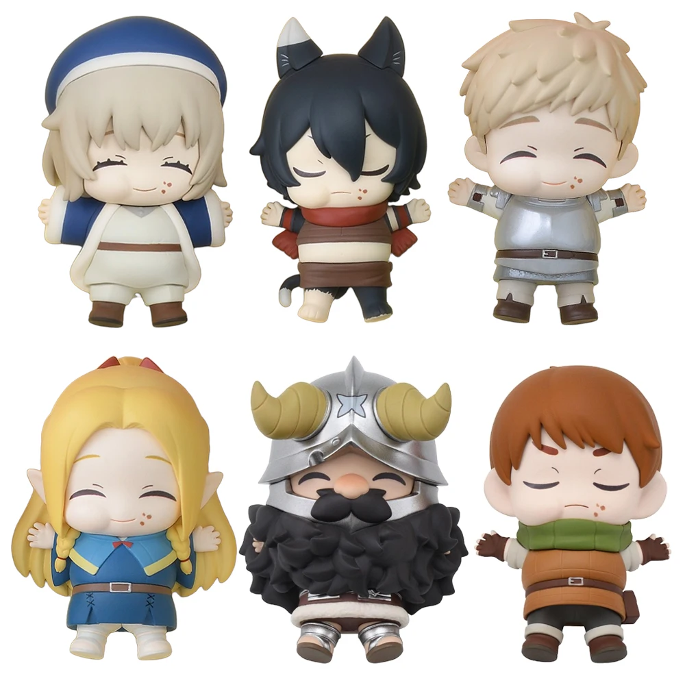 4 Teile/satz Anime Delicious in Dungeon Figur Marcille Farin Raiosu Set Modell Spielzeug Desktop Auto Ornament Puppe PVC Action Figure