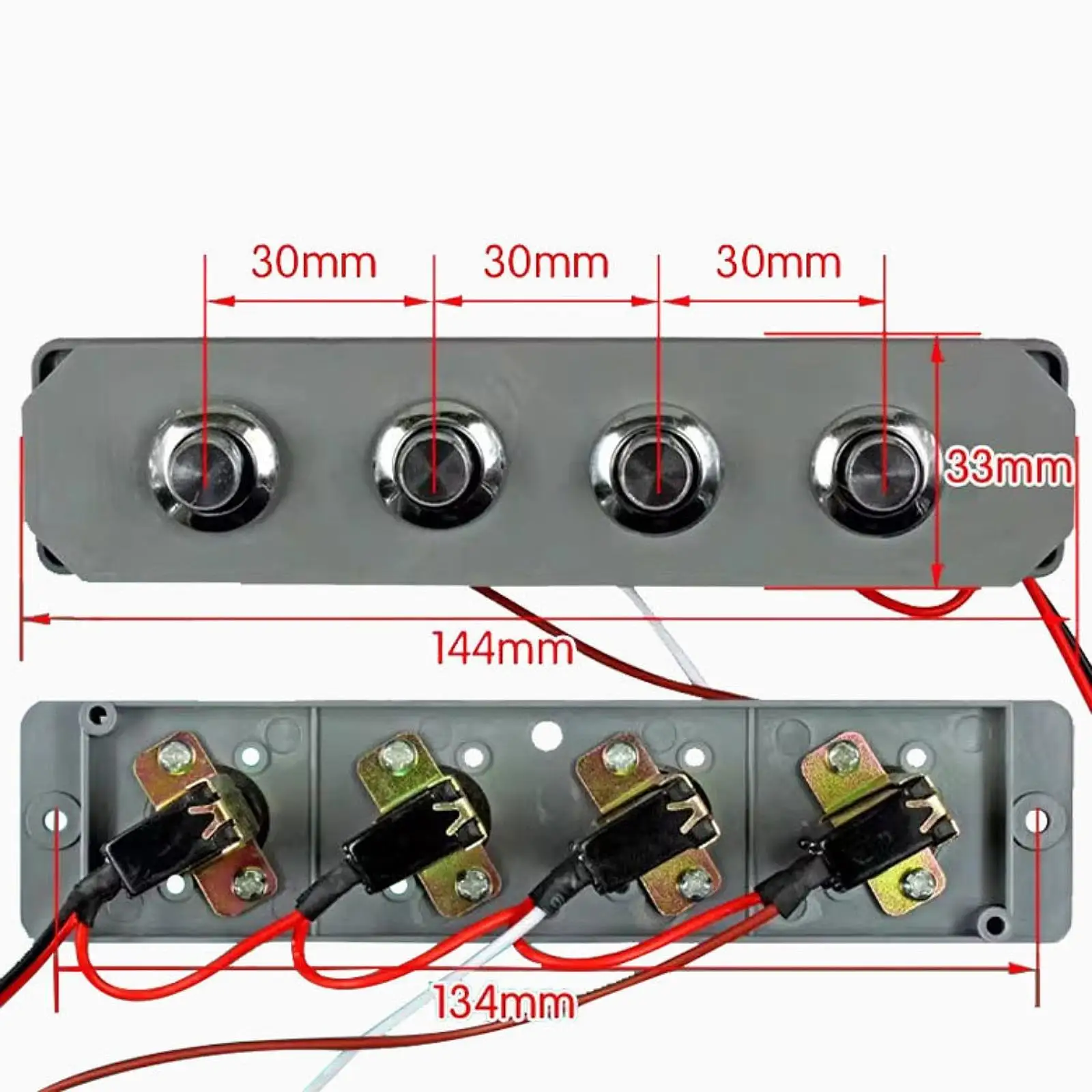레인지 후드 스위치, 레인지 후드 키보드 스위치, 4개의 푸시 버튼 주방 피아노형, 키보드 유니버설 키보드 스위치