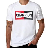 CHAMPION - Spark Plug Retro-Camiseta de manga corta para hombre, Camisa ajustada con emblema desgastado, nueva edición