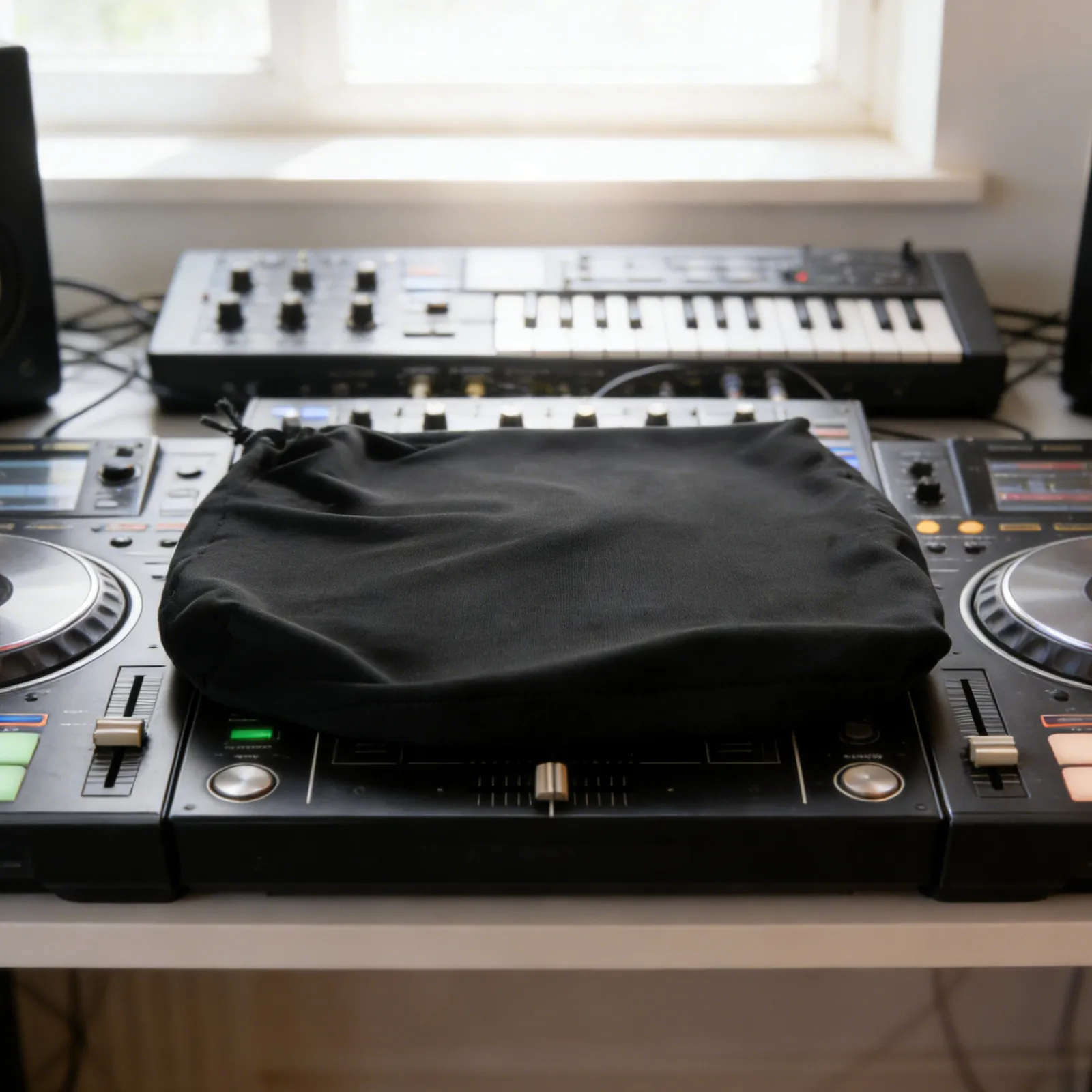Audio Mixer Protective Cover for Dj Equipment Sound Mixer - Stretchy Dustproof Shield with Accurate Openings Extended Device