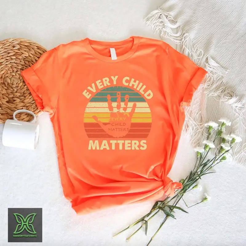 

Every Child Matters Retro T Shirt Orange Day Indigenous Awareness Stop Abuse I Wear For Stolen Children