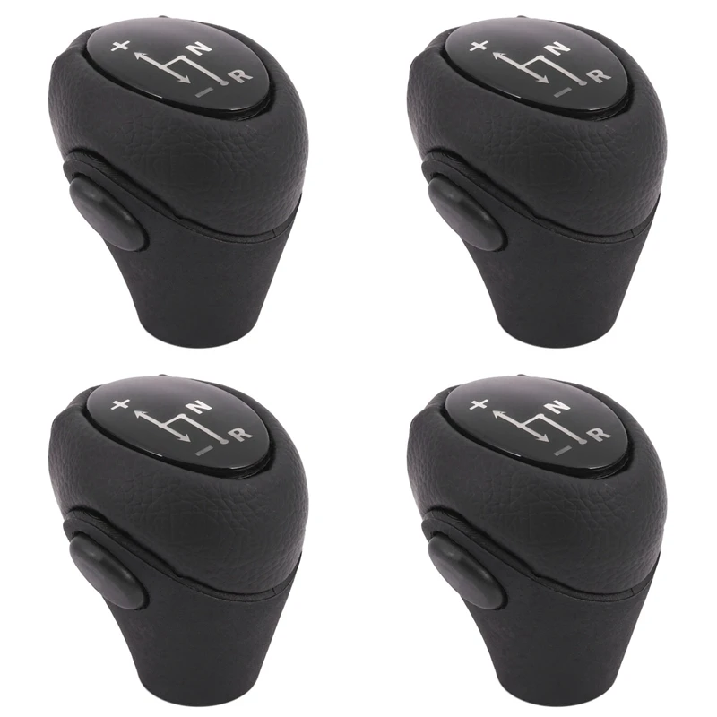 4X Gear Knob Automatic Knob Black For Smart Fortwo 450 451 1998-2014 Smart Roadster 452 2003-2006 Gear Head Case Sleeve