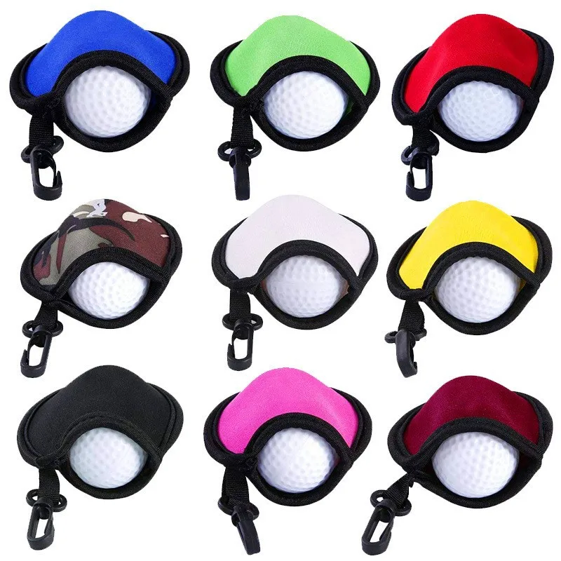 Free Shipping 20Pcs/Lot Portable Sublimation Blanks Neoprene Golf Ball Pouch For Outdoor Sport Use