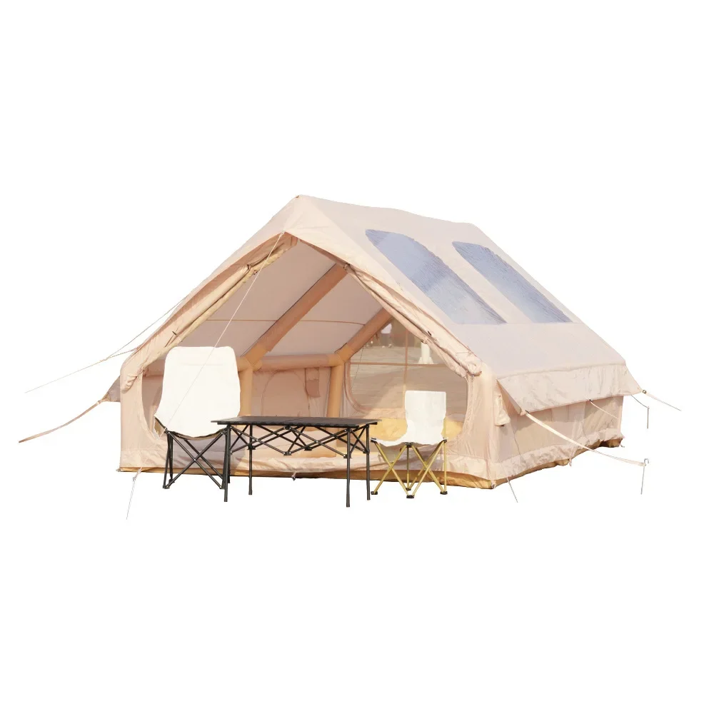 

12 flat Oxford cloth outdoor inflatable tent, camping automatic inflatable tent, ridge hut