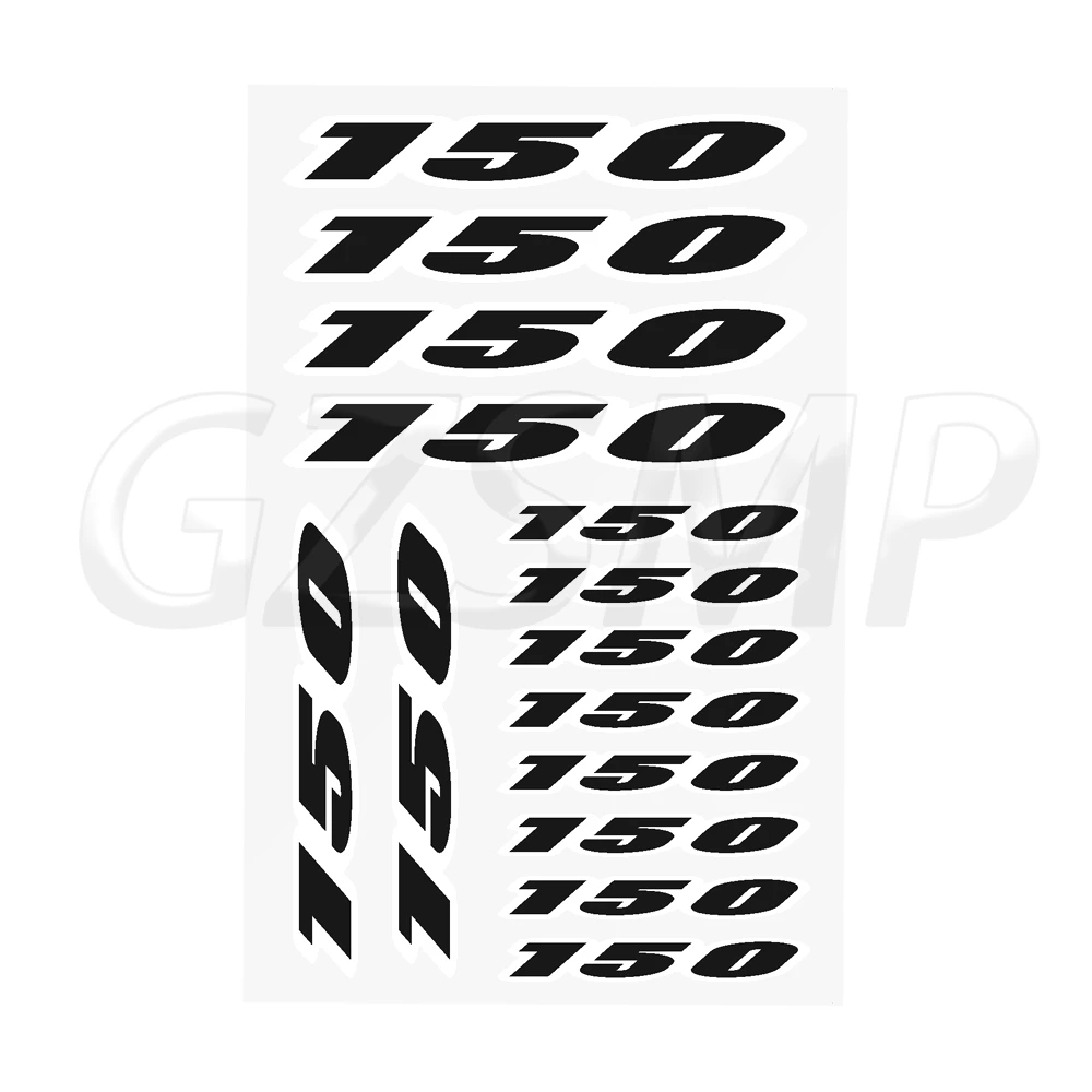 Naklejki na motocykl, na karoserię, kask, boczne osłony zbiornika paliwa, numer 150, pasują do TE150 CRF150R PCX150 GPR 150R GSX150