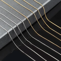 5pcs/Lot Stainless Steel Snake Chain Round Shape Chains Gold Color for Jewelry Making DIY Necklace Gifts Pendant Accessories
