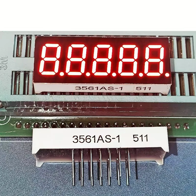 10 peças 5 bits tubo digital display led 7 segmentos vermelho 0.36 Polegada 3561as cátodo comum 3561bs ânodo display de cinco dígitos