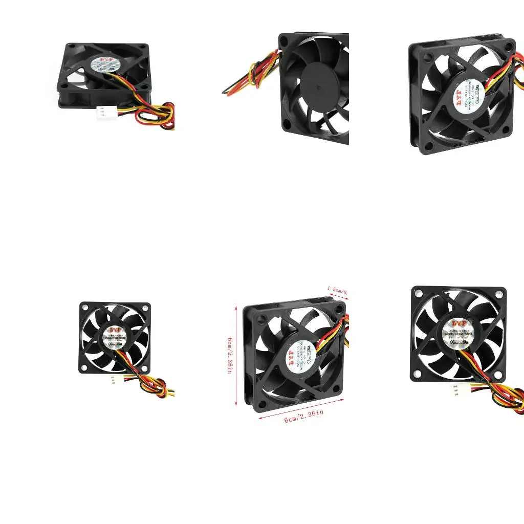 6cm High 12V 3Pin for Case System Sleeve Cooling Fan 60