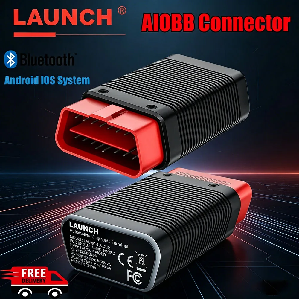LAUNCH AIOBD Bluetooth Car Diagnostic Scanner Full System Bluetooth Adapter AI Explains Faults Simply Work with Android IOS