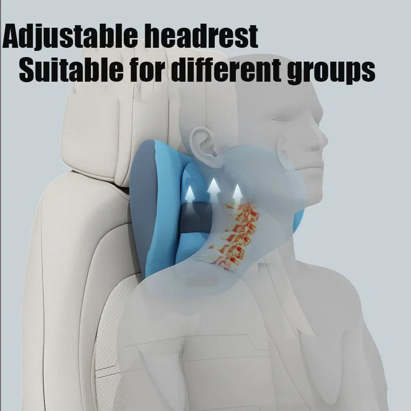 Car Seat Pillow Adjustable Neck Pillow Lumbar Support Pad Breathable Memory Foam Slow Rebound Pillow Universal Lumbar Cushion