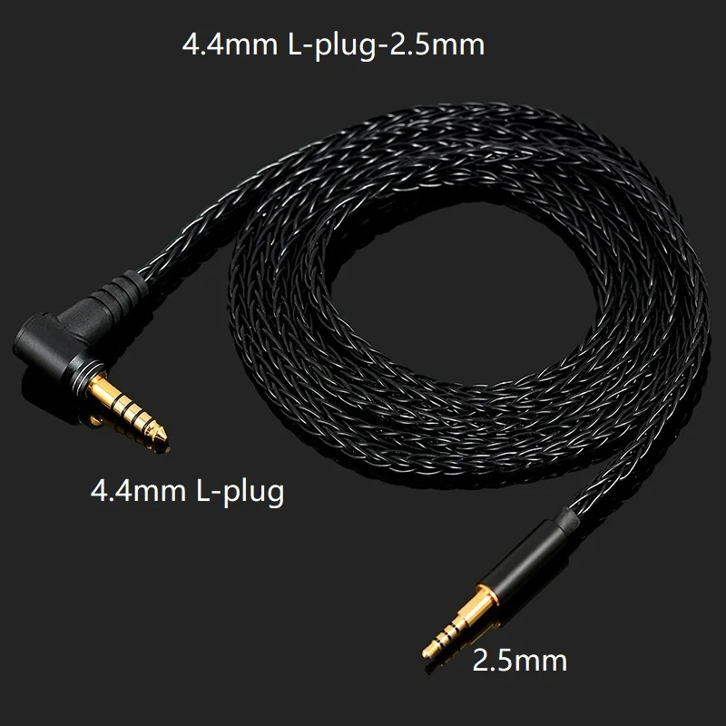 Cabo de auscultadores OFC banhado a prata Koceta, apto para QC25, QC35, AKGY40, Y50, Sennheiser, PXC480, Denon DT240, Live2 Wire, 3,5mm, 4,4mm a 2,5mm