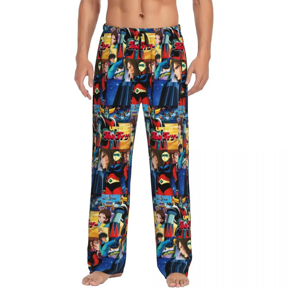 Pantaloni da pigiama personalizzati Mazingers Z Anime G-Grendizers Indumenti da notte per uomo Cintura elastica Pantaloni da salotto con tasche