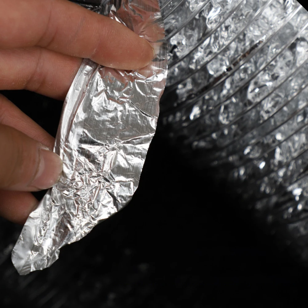 Flexible Ducting Aluminum Foil Duct Adjustable Length Easy To Clean High-Temperature Resistance Heat Dissipation