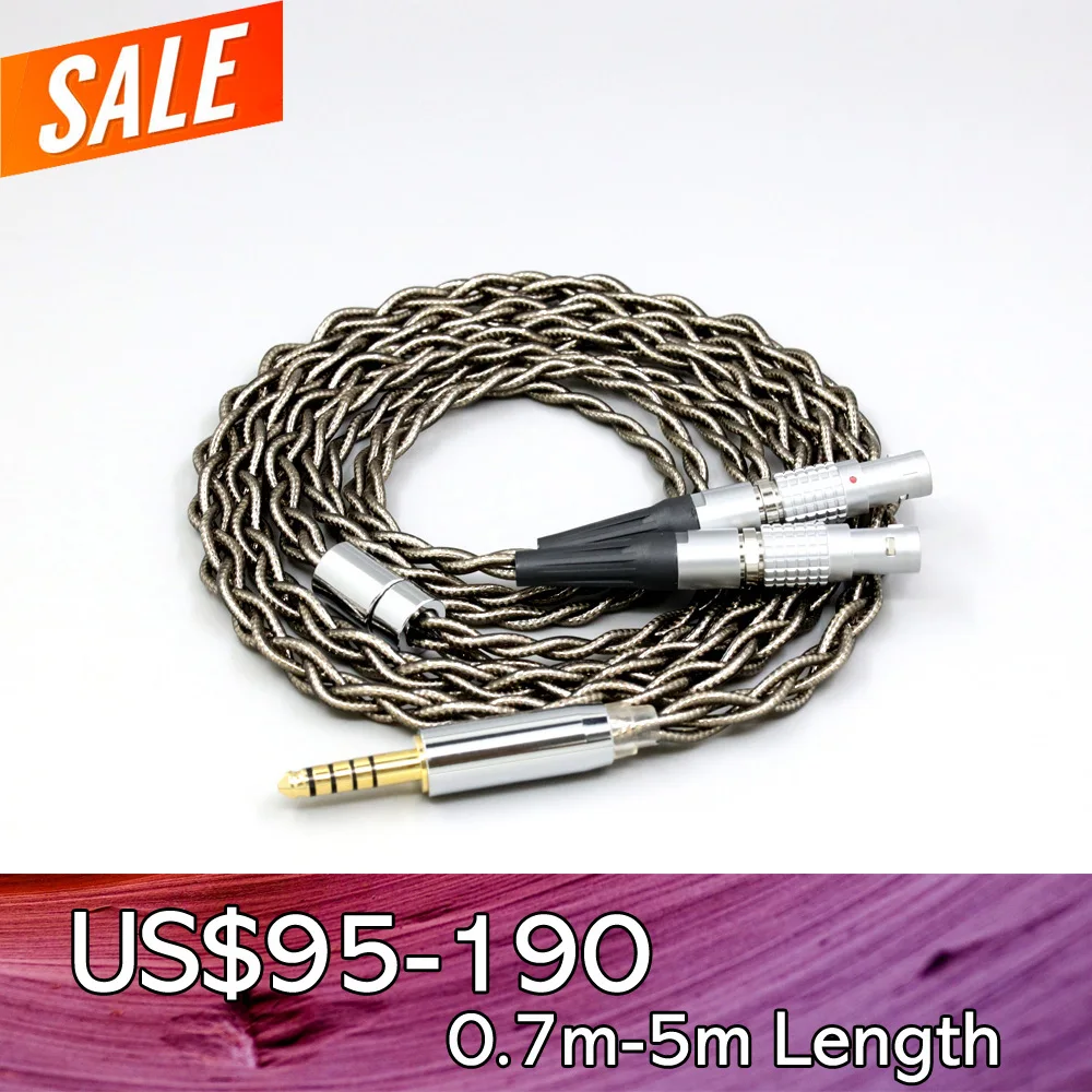 

99% Pure Silver Palladium + Graphene Gold Shielding Earphone Cable For Focal Utopia Fidelity Circumaural Headphone LN008198