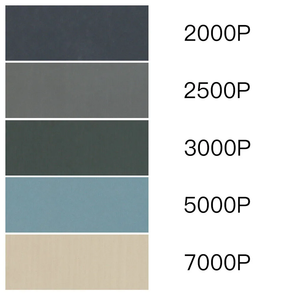 Papier de verre étanche pour l'entretien de la voiture, carborundum, grains 2000, 2500, 3000, 5000/7000, 5 pièces