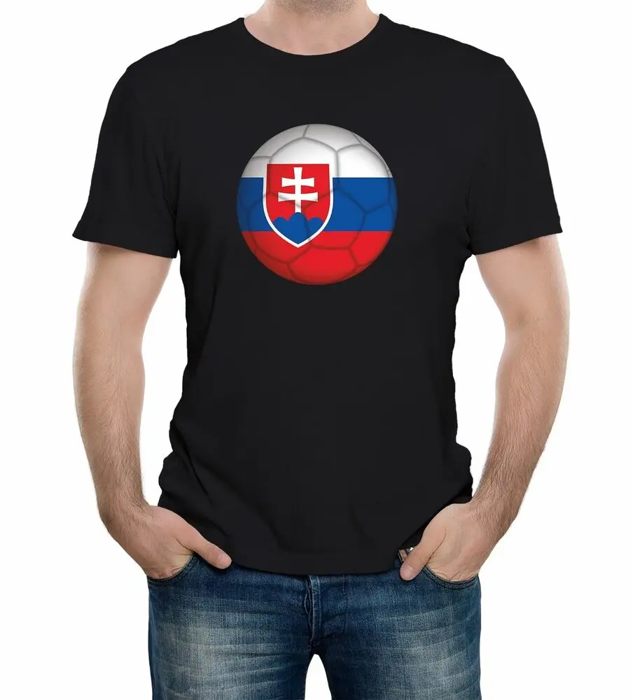 Slovakia Football Supporter Mens T-Shirt Euros Slovakian Country For Men Clothing Women Short Sleeve Tees Vintage 100%Cotton