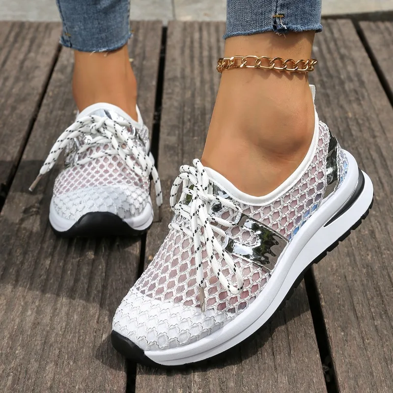 

2026 NEW Women Mesh Comfortable and Beautiful Flat Shoes Sneakers Platform Shoes Woman Loafers Breathable Shoe Breathable