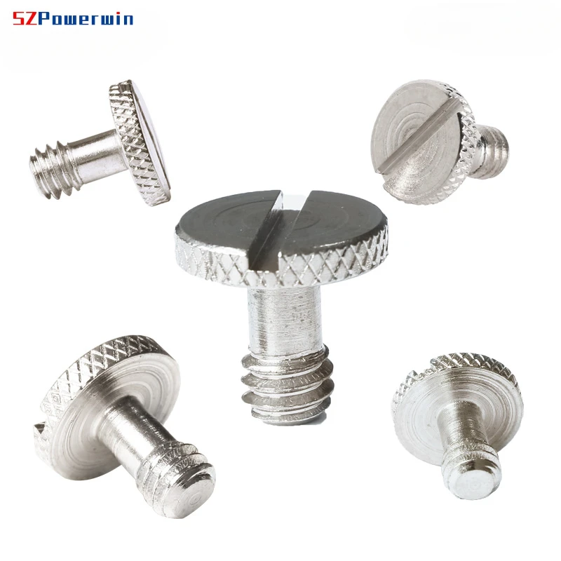 SZPowerwin 10pcs/lot Camera Screw 1/4 Inch Quick Release Screw Tripod Plate Mount Screw For Tripod Ball Quick Release Plate
