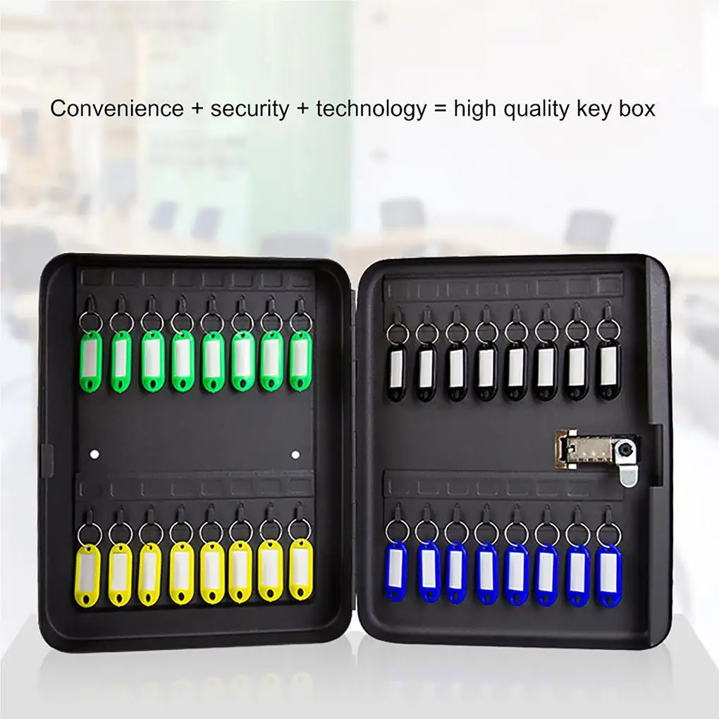 Key Cabinet Wall-mounted Lock Box Locking Container Keys Containers