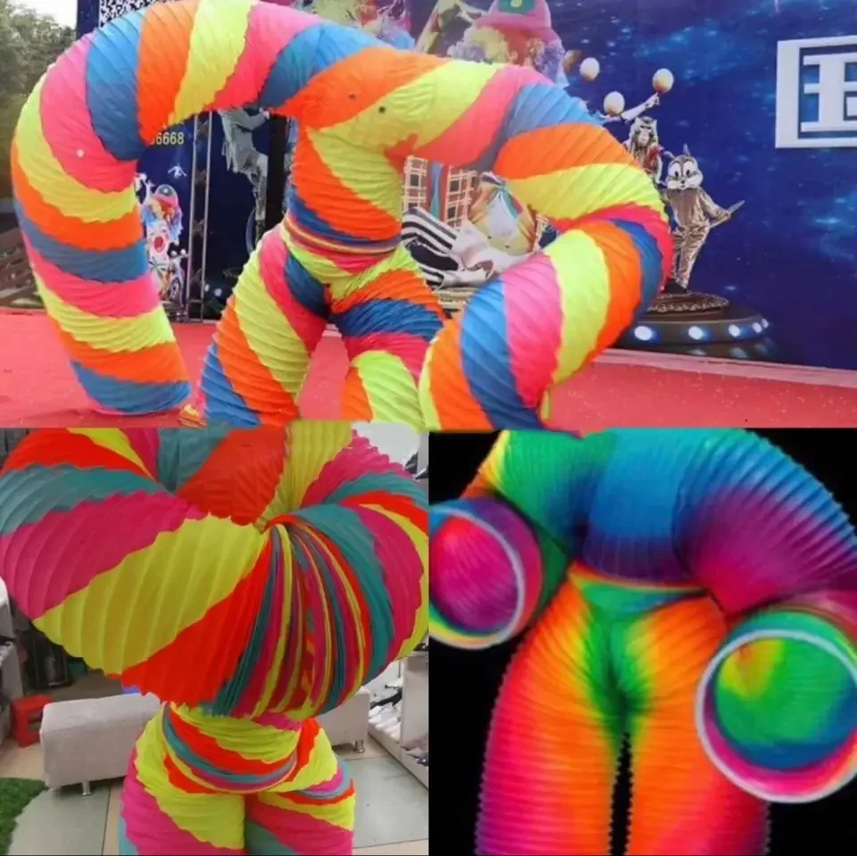 Rainbow Tube Dance Water Stage Show Costume for Stage Performance Wedding Show Cosplay Dancer Prop Costume Outfit Doll Tube