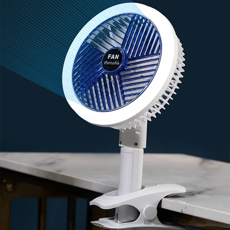 Nuovo multi-funzione clip di luce di notte piccolo ventilatore desktop di base di fan staccabile palmare piccolo ventilatore TYPE-C ricaricabile luce di notte