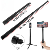Tripod Extension Selfie Stick for DJI Om 5 Osmo Mobile 5 4 3 Gimbal Camera FeiYu Zhiyun Smooth Moza Mini Isteady Accessories