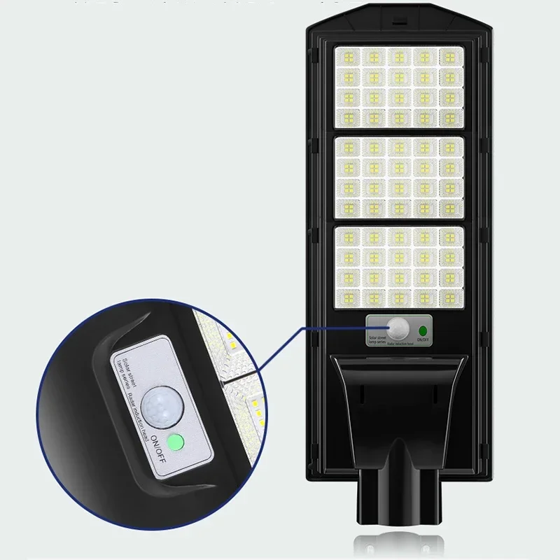 Solar Outdoor Waterproof Lamp, Street Light, Detecção do corpo humano, Solar Integrado, Super Bright, Jardim, 500 W, 700 W, 1000W