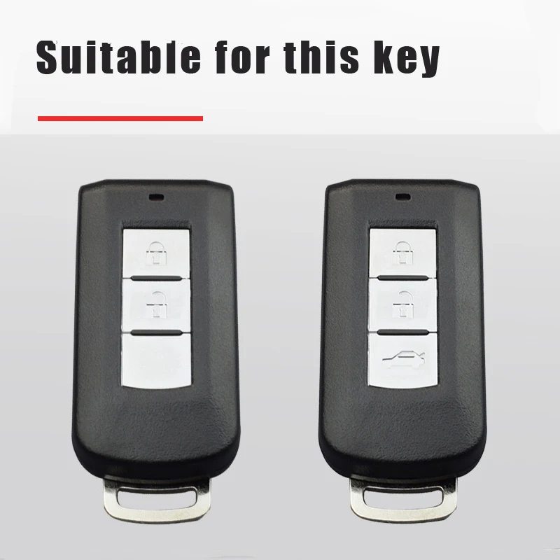 Auto Key Bag Accessories Suitable for Mitsubishi ASX Outlander Lancer Pajero Sport Eclipse Cross L200 2/3 Buttons Car Key Case