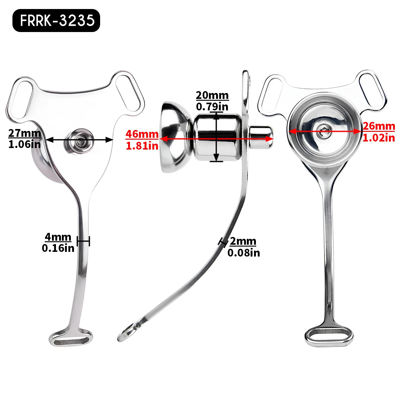 FRRK Metal Flat Clip Inverted Chastity Cage Sissies Penis Cage Belt 정조대 Bdsm Male To Female Fetish Sextoys Discreet Femboy 18 - view 4
