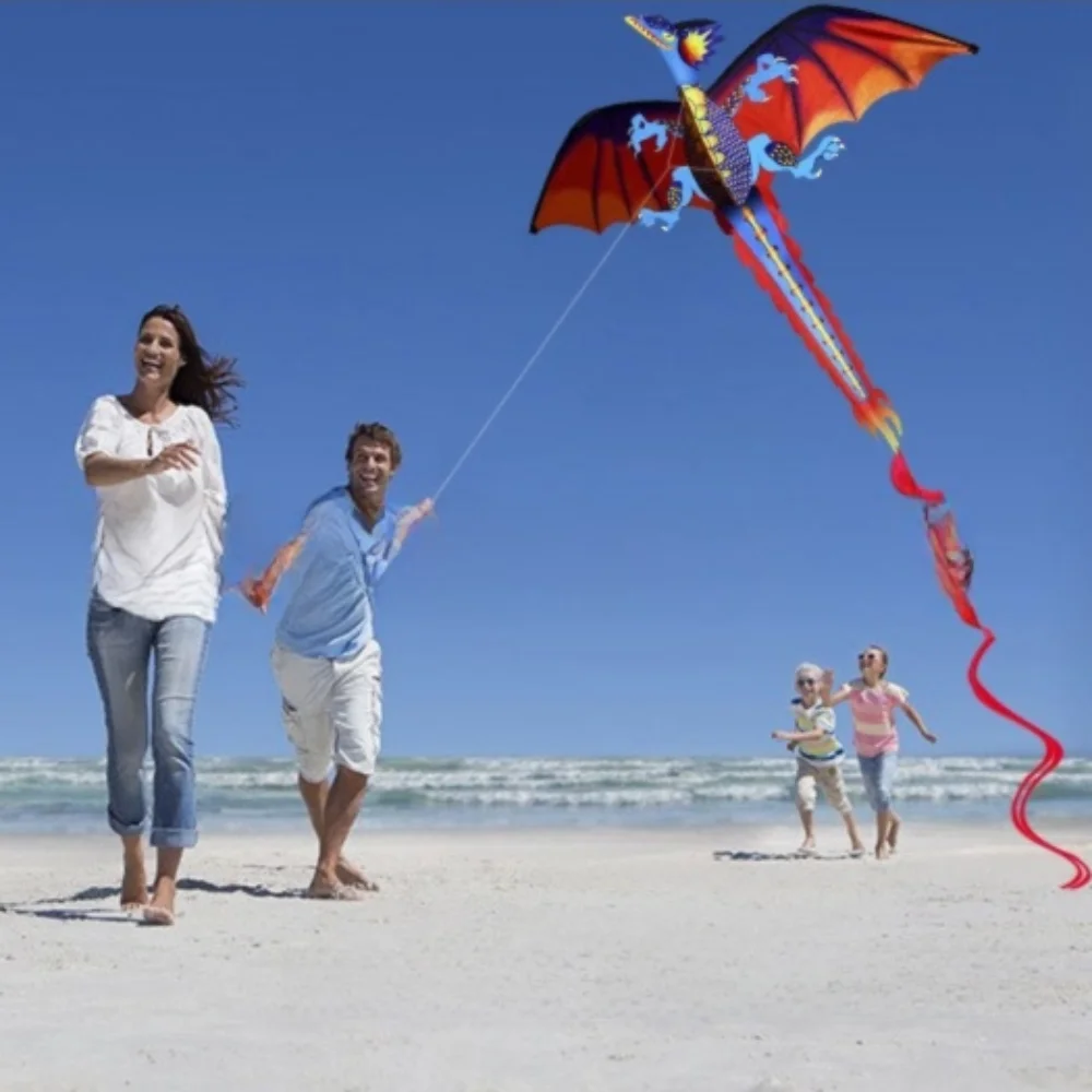 Leicht zu fliegender 3D-Drachendrachen, gut fliegender Flugsaurier, lebensechter 3D-Drache, 100 Meter Drachenlinie, Kinderspielzeug, fliegender Drachen im Freien, Spaß, Sport