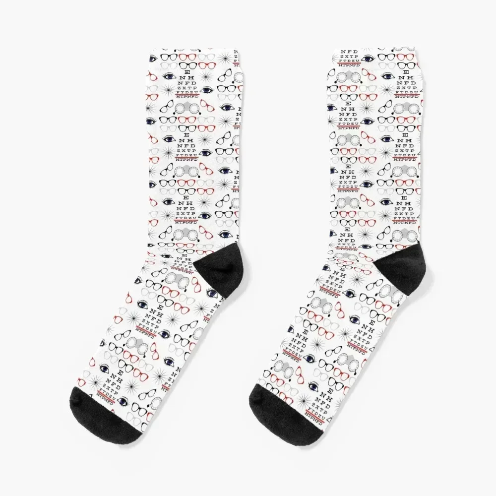 Ophthalmologist Optician Eye Clinic Fun Design Socks loose Thermal man winter Men's Socks Women's